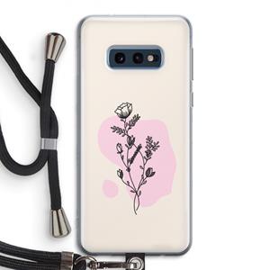 CaseCompany Roses are red: Samsung Galaxy S10e Transparant Hoesje met koord