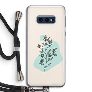 CaseCompany Violets are blue: Samsung Galaxy S10e Transparant Hoesje met koord