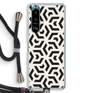 CaseCompany Crazy pattern: Sony Xperia 5 III Transparant Hoesje met koord