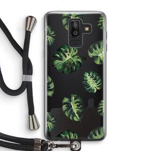 CaseCompany Tropische bladeren: Samsung Galaxy J8 (2018) Transparant Hoesje met koord