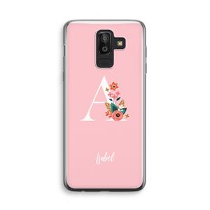 CaseCompany Pink Bouquet: Samsung Galaxy J8 (2018) Transparant Hoesje