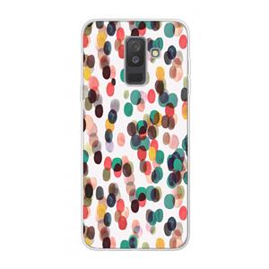 CaseCompany Tropical Dots: Samsung Galaxy A6 Plus (2018) Transparant Hoesje