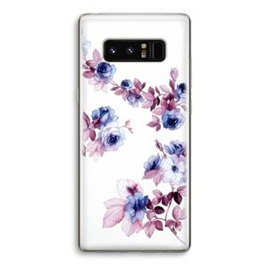 CaseCompany Waterverf bloemen: Samsung Galaxy Note 8 Transparant Hoesje
