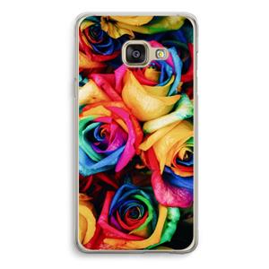 CaseCompany Neon bloemen: Samsung A3 (2017) Transparant Hoesje