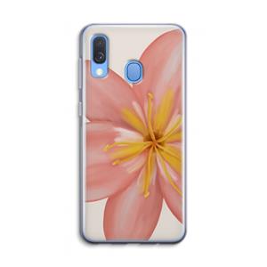 CaseCompany Pink Ellila Flower: Samsung Galaxy A40 Transparant Hoesje