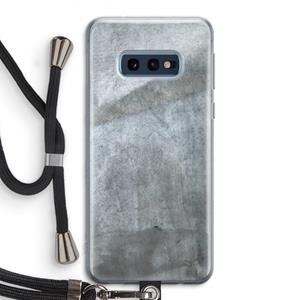 CaseCompany Grey Stone: Samsung Galaxy S10e Transparant Hoesje met koord