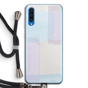 CaseCompany Square pastel: Samsung Galaxy A50 Transparant Hoesje met koord