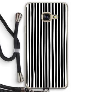 CaseCompany Stripes: Samsung Galaxy A3 (2016) Transparant Hoesje met koord