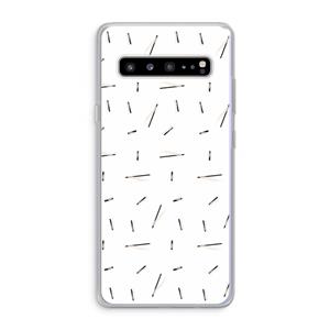 CaseCompany Hipster stripes: Samsung Galaxy S10 5G Transparant Hoesje