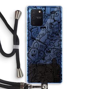 CaseCompany Vexx Black City : Samsung Galaxy Note 10 Lite Transparant Hoesje met koord