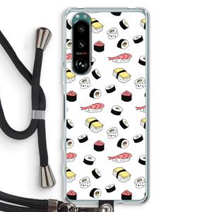 CaseCompany Sushi time: Sony Xperia 5 III Transparant Hoesje met koord