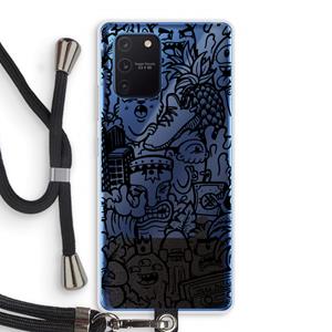 CaseCompany Vexx Black Mixtape: Samsung Galaxy Note 10 Lite Transparant Hoesje met koord