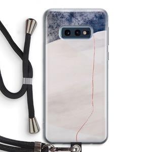 CaseCompany Stone White: Samsung Galaxy S10e Transparant Hoesje met koord