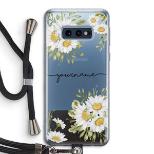 CaseCompany Daisies: Samsung Galaxy S10e Transparant Hoesje met koord