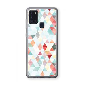 CaseCompany Gekleurde driehoekjes pastel: Samsung Galaxy A21s Transparant Hoesje