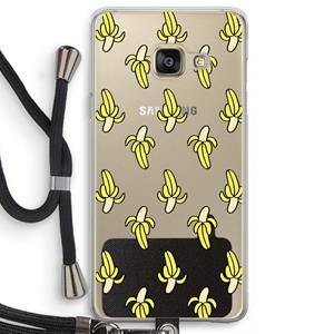 CaseCompany Bananas: Samsung Galaxy A3 (2016) Transparant Hoesje met koord
