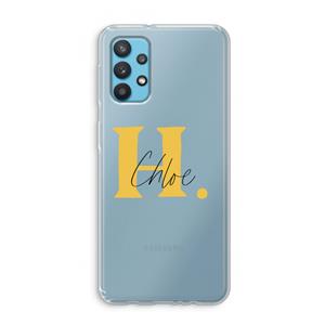 CaseCompany Amber Script: Samsung Galaxy A32 4G Transparant Hoesje