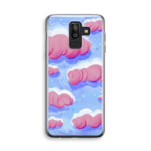 CaseCompany Roze wolken met vogels: Samsung Galaxy J8 (2018) Transparant Hoesje