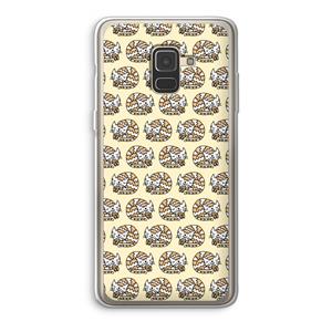 CaseCompany Slapende poes: Samsung Galaxy A8 (2018) Transparant Hoesje