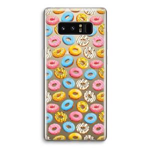 CaseCompany Pink donuts: Samsung Galaxy Note 8 Transparant Hoesje