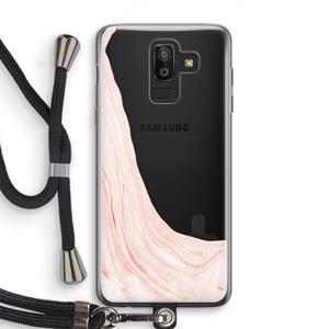 CaseCompany Peach bath: Samsung Galaxy J8 (2018) Transparant Hoesje met koord