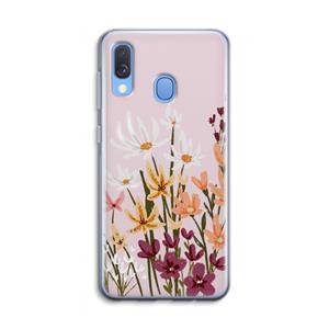 CaseCompany Painted wildflowers: Samsung Galaxy A40 Transparant Hoesje