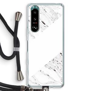 CaseCompany Biggest stripe: Sony Xperia 5 III Transparant Hoesje met koord