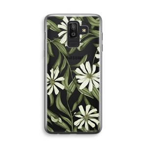 CaseCompany Wit bloemenpatroon: Samsung Galaxy J8 (2018) Transparant Hoesje