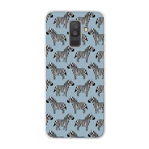 CaseCompany Zebra: Samsung Galaxy A6 Plus (2018) Transparant Hoesje