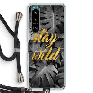 CaseCompany Stay wild: Sony Xperia 5 III Transparant Hoesje met koord