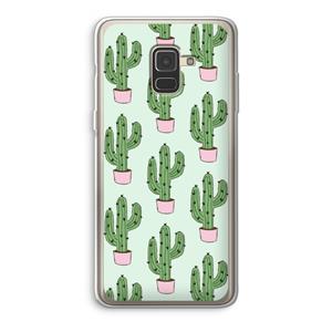 CaseCompany Cactus Lover: Samsung Galaxy A8 (2018) Transparant Hoesje