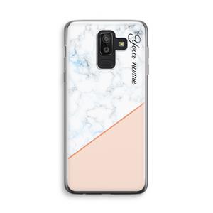 CaseCompany Marmer in stijl: Samsung Galaxy J8 (2018) Transparant Hoesje