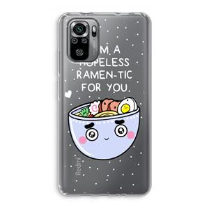 CaseCompany I'm A Hopeless Ramen-Tic For You: Xiaomi Redmi Note 10S Transparant Hoesje