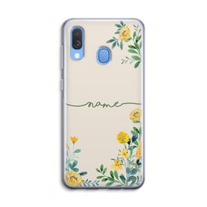 CaseCompany Gele bloemen: Samsung Galaxy A40 Transparant Hoesje