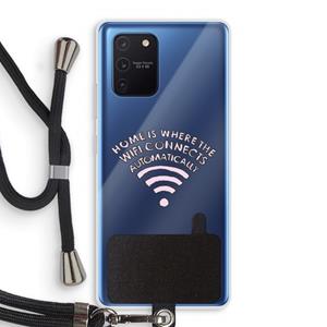 CaseCompany Home Is Where The Wifi Is: Samsung Galaxy Note 10 Lite Transparant Hoesje met koord