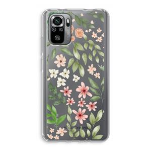 CaseCompany Botanical sweet flower heaven: Xiaomi Redmi Note 10S Transparant Hoesje