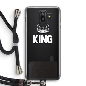 CaseCompany King zwart: Samsung Galaxy J8 (2018) Transparant Hoesje met koord