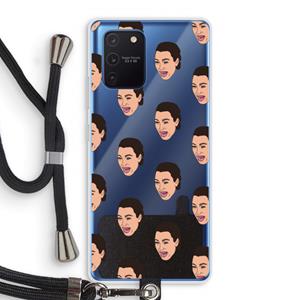 CaseCompany Ugly Cry Call: Samsung Galaxy Note 10 Lite Transparant Hoesje met koord