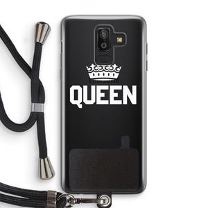 CaseCompany Queen zwart: Samsung Galaxy J8 (2018) Transparant Hoesje met koord