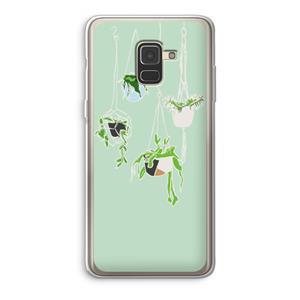 CaseCompany Hang In There: Samsung Galaxy A8 (2018) Transparant Hoesje
