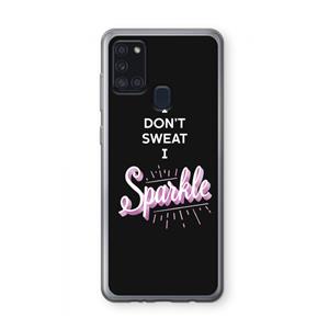 CaseCompany Sparkle quote: Samsung Galaxy A21s Transparant Hoesje
