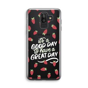 CaseCompany Don't forget to have a great day: Samsung Galaxy J8 (2018) Transparant Hoesje