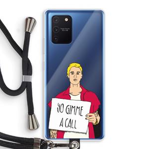 CaseCompany Gimme a call: Samsung Galaxy Note 10 Lite Transparant Hoesje met koord
