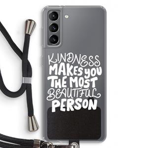 CaseCompany The prettiest: Samsung Galaxy S21 Transparant Hoesje met koord
