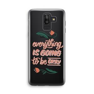 CaseCompany Optimistic flower girl: Samsung Galaxy J8 (2018) Transparant Hoesje