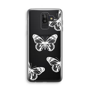 CaseCompany White butterfly: Samsung Galaxy J8 (2018) Transparant Hoesje