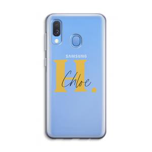 CaseCompany Amber Script: Samsung Galaxy A40 Transparant Hoesje