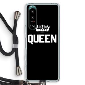 CaseCompany Queen zwart: Sony Xperia 5 III Transparant Hoesje met koord