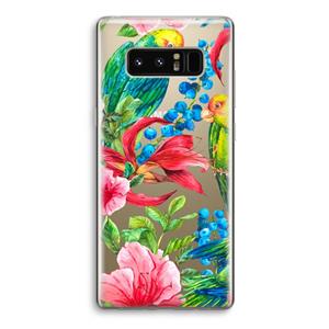 CaseCompany Papegaaien: Samsung Galaxy Note 8 Transparant Hoesje