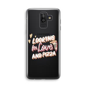 CaseCompany Pizza is the answer: Samsung Galaxy J8 (2018) Transparant Hoesje
